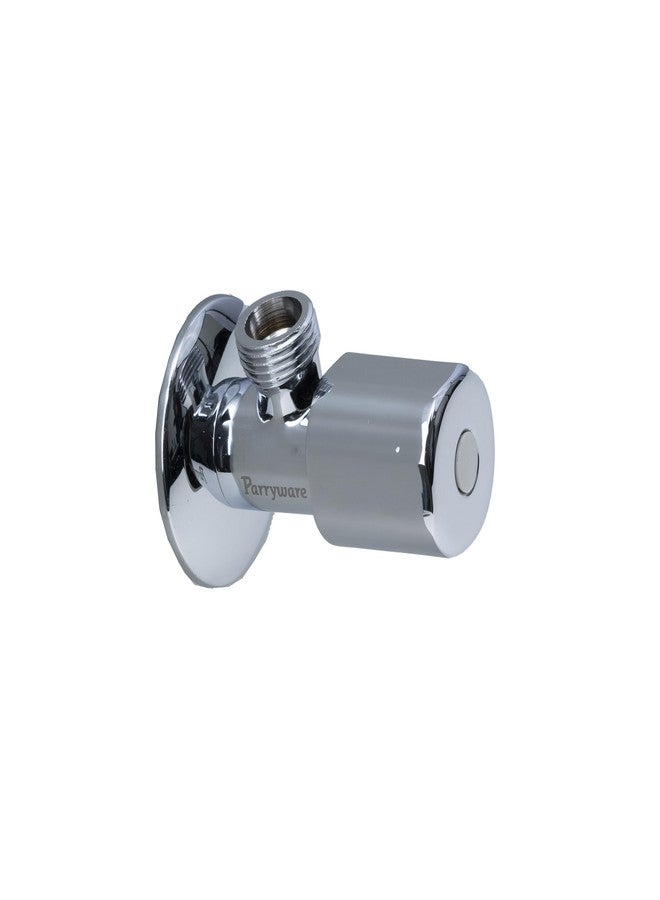 PARRYWARE Flow Series Wall Mounted Angle Cock/Valve (Chrome) | Center Lever, Brass Body, with Wall Flange | Angle Valve for Bathroom, Toilet, Home | T9913A1 - Image 1